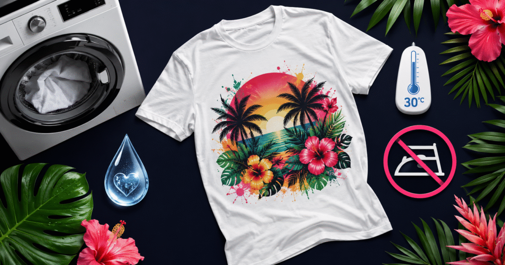 Guide entretien impression DTF t-shirt personnalisé IGS Custom Bar Guadeloupe
